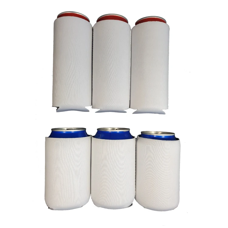 Blank White DIY Sublimation Neoprene Slim Beer Soda Can Coolers Holder