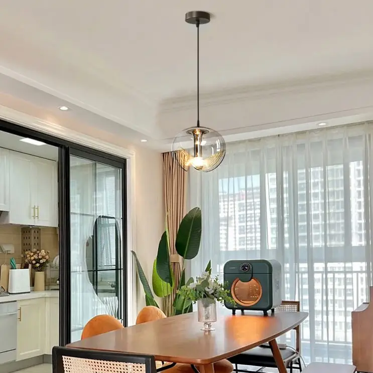 Nordic fashion lighting glass pendant lamp nordic simple decor chandelier dining room pendant light