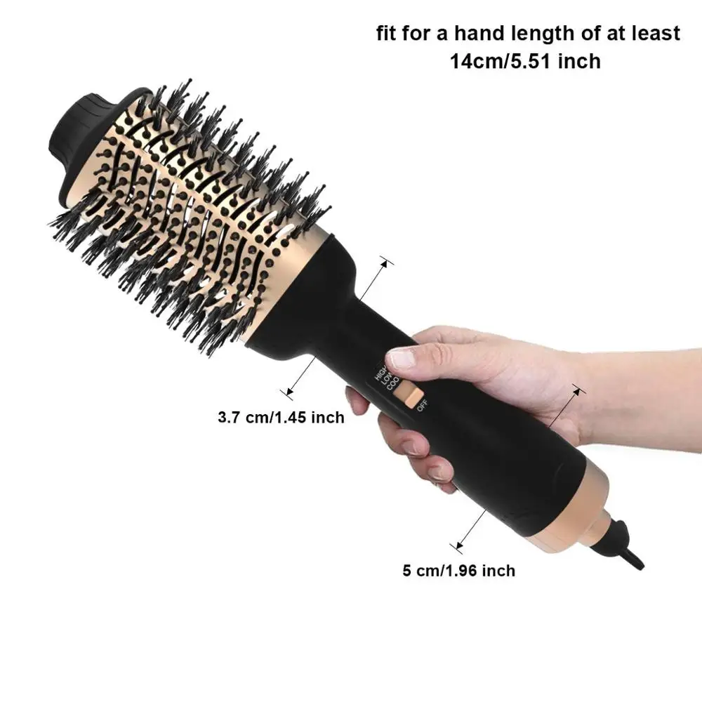 
1200W Electric Hot Air Brush One Step Hair Dryer Brush Hair Blower Comb 