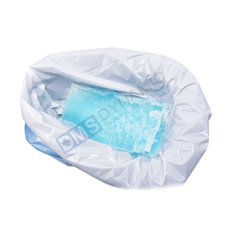 Manufacturer commode liners bedpan liners with super absorbent pad medical grade leakproof easy to use and tie