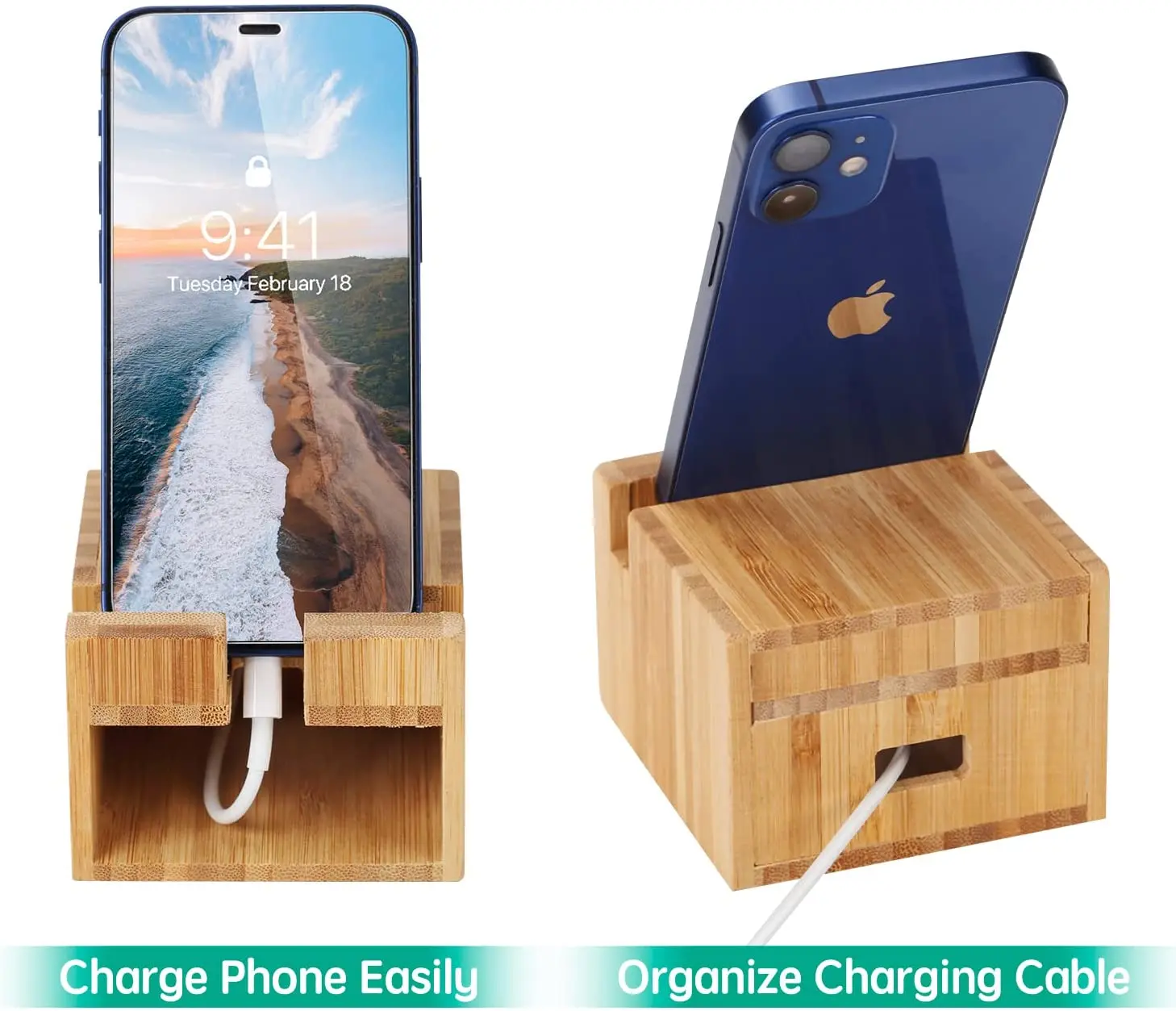 Multifunctional Bamboo Office Organizer Pen Holder Wood Desk Accessories Organizer For Keyboard Hider