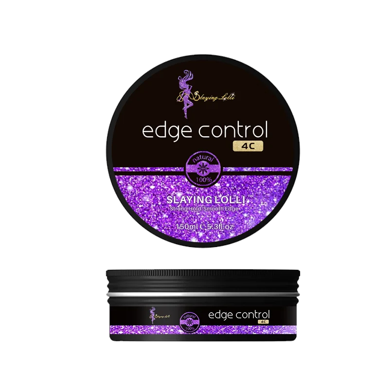 SLAYING LOLLI promotion organic vegan edge controls , 100 pcs labels, designs and organzas for free