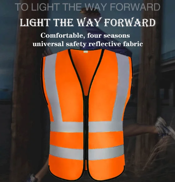 High Visibility Work Safety Vest Colorful Polyester with Mesh Windproof Water Proof Reflective for Night Work & Logo Support