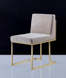 Hot sale upholstered velvet metal dining chairs living room sofa