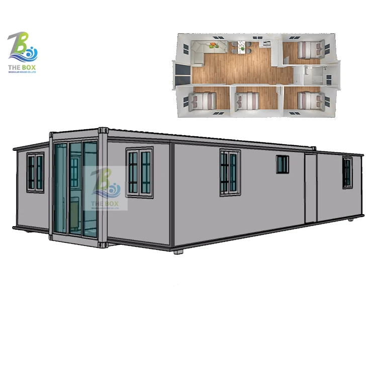 Wholesale 3 Bedroom Luxury 40ft 20ft movable foldable expandable Prefab container House For sale