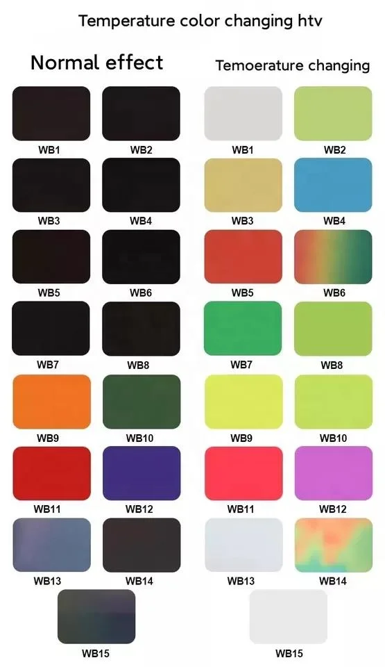 Guangyintong PU temperature color change heat transfer vinyl custom vinyl transfer printable heat transfer vinyl paper
