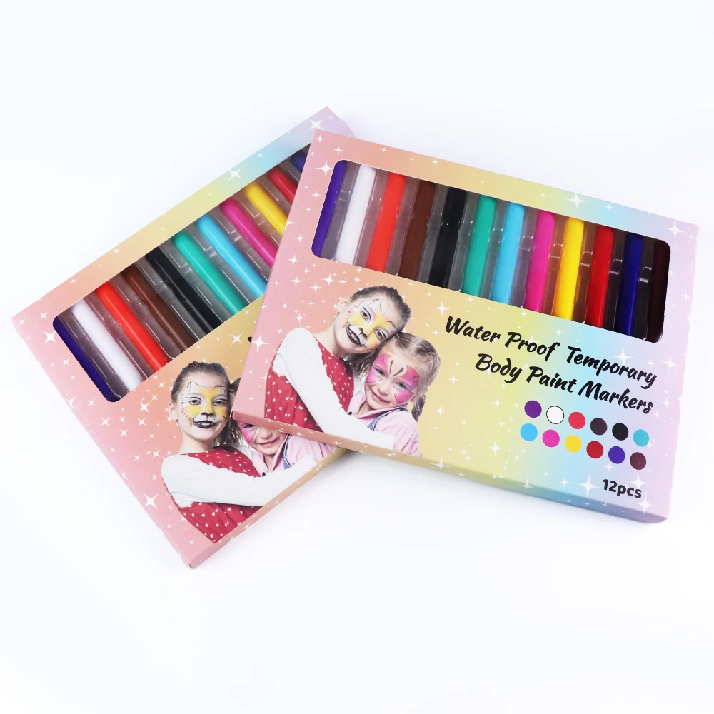 GP  Temporary Marker Pens Art Markers for Kids, Highlighter Pen washable body paint pen for Drawing Sketching Adult