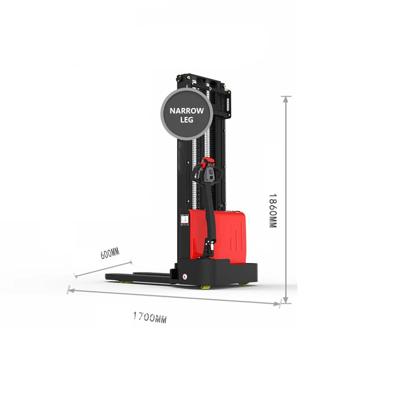 Electric pallet stacker forklift 2000kg 1.5ton hydraulic lifting semi electric stacker