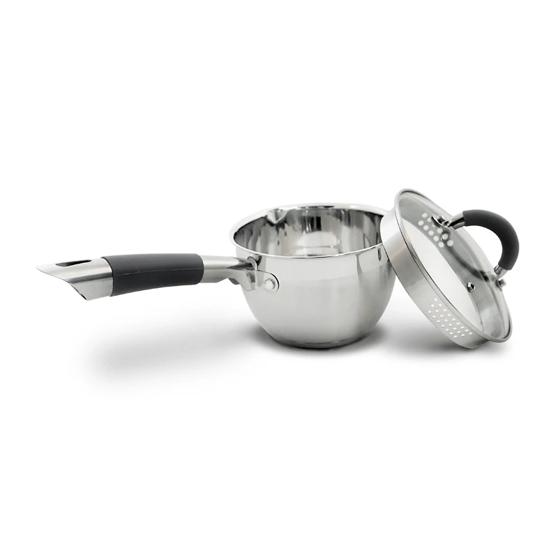 Stainless Steel Saucepan with Strainer Lid Multipurpose Sauce Pan