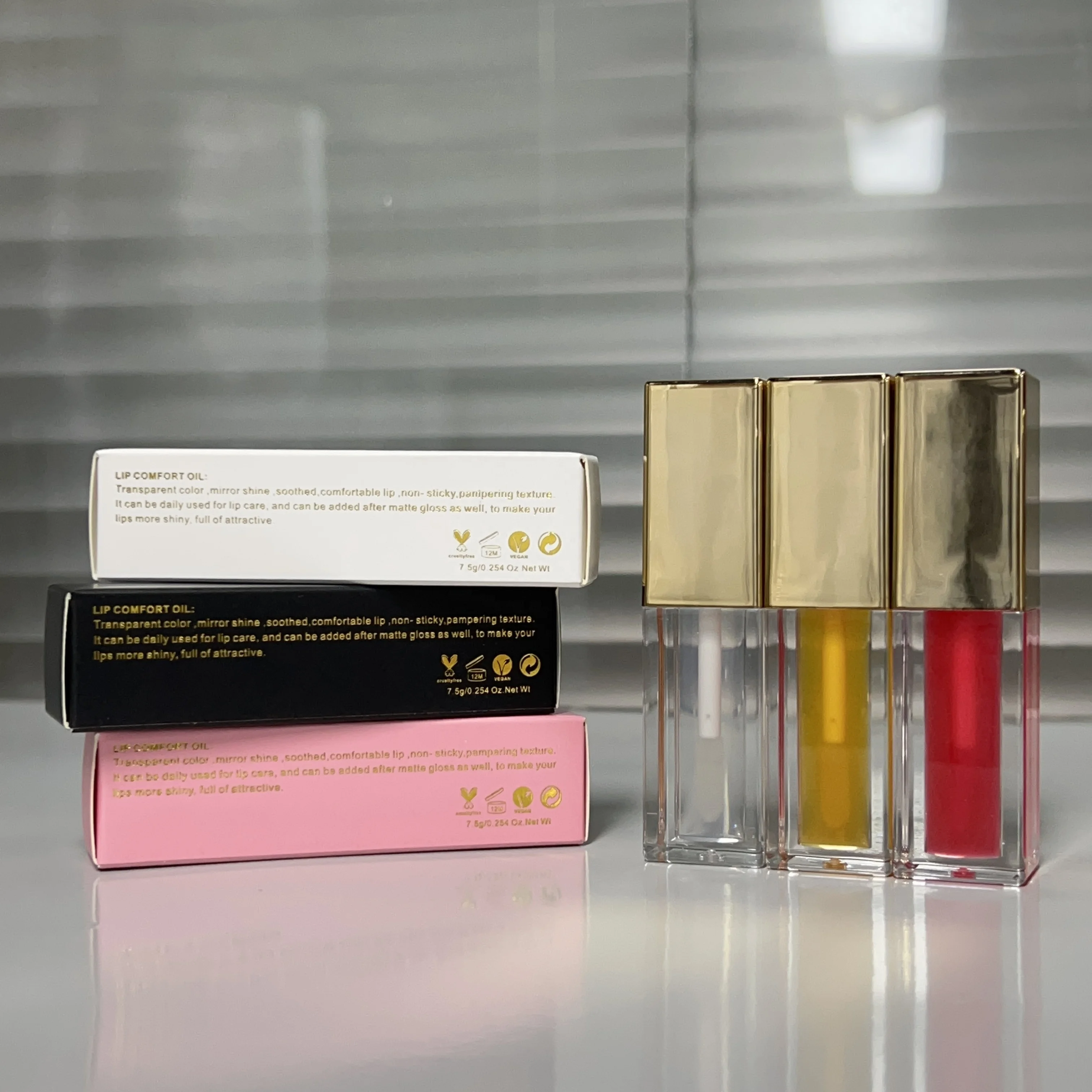 COEOVO Wholesale Custom Logo 8 Flavoring Comfort Vegan Fruit Lips Care Lip Grow Balm Oil Color Changing  Lip Oil