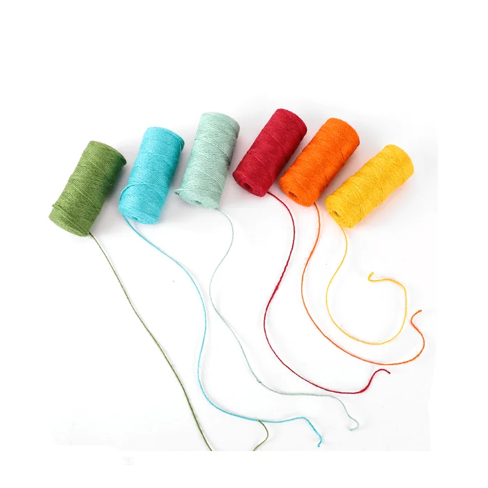 2 mm 100 Meters Raw Natural Hemp Bulk Jute Craft Twine Burlap String Rope for Home Garden Gift Wrapping Decorations