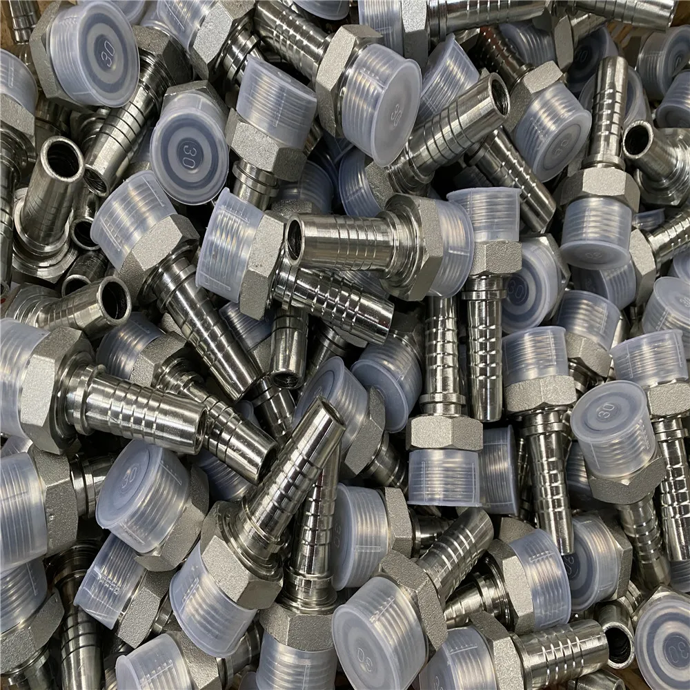 Metric Male Flat Seal Hydraulic Hose Fittings 10411 stainless steel