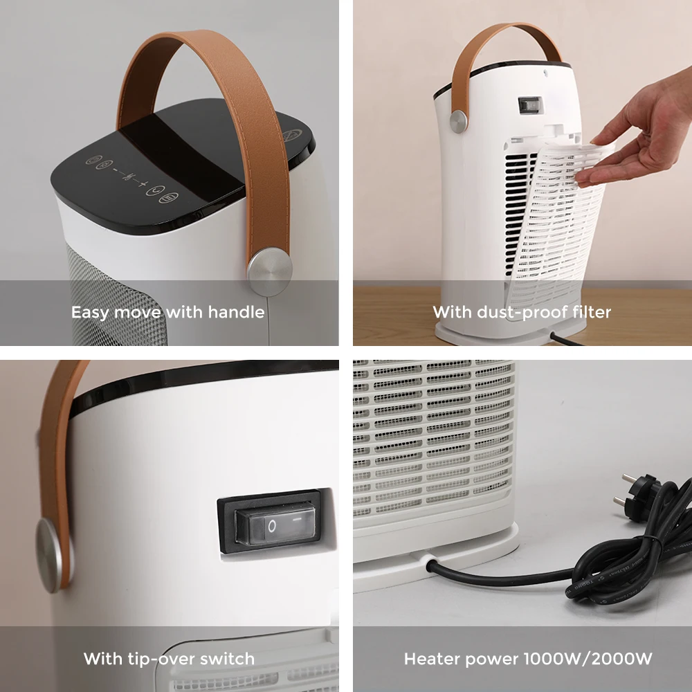 LED Wholesale Heater Ceramic Digital Temperature Control Electric Heater Portable Heater