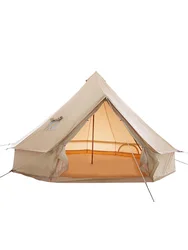 Outdoor Glamping Activities Luxury 6M Canvas Cotton Family Bell Tent Festival Party Wedding Safari Resort Bell Tent for sale