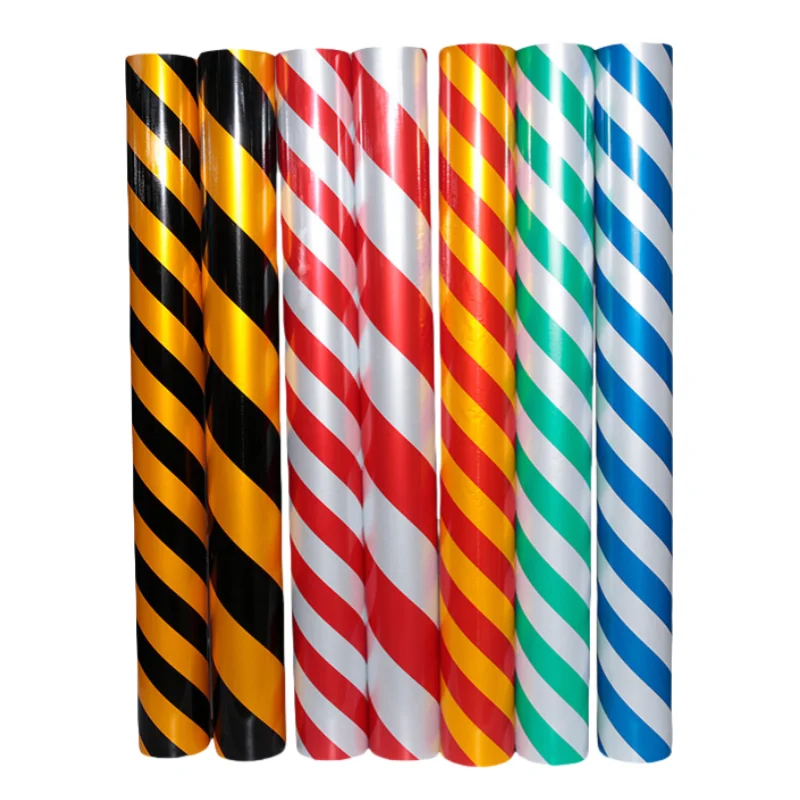 Engineering Grade Fluorescent Orange and White Self-adhesive Reflective Film Roll Traffic Cone Sticker