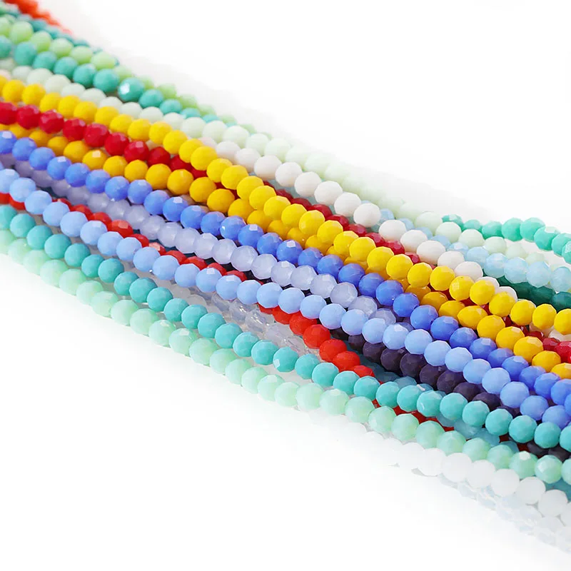 AAA Grade 6mm Faceted Rondelle Beads Natural Stone and Crystal for Jewelry Making Wholesale by Strand DIY Chinese Crystal Beads