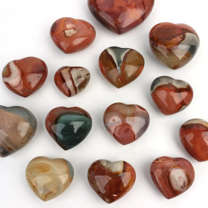 Hand-carved natural stone wholesale crystal heart available for selling
