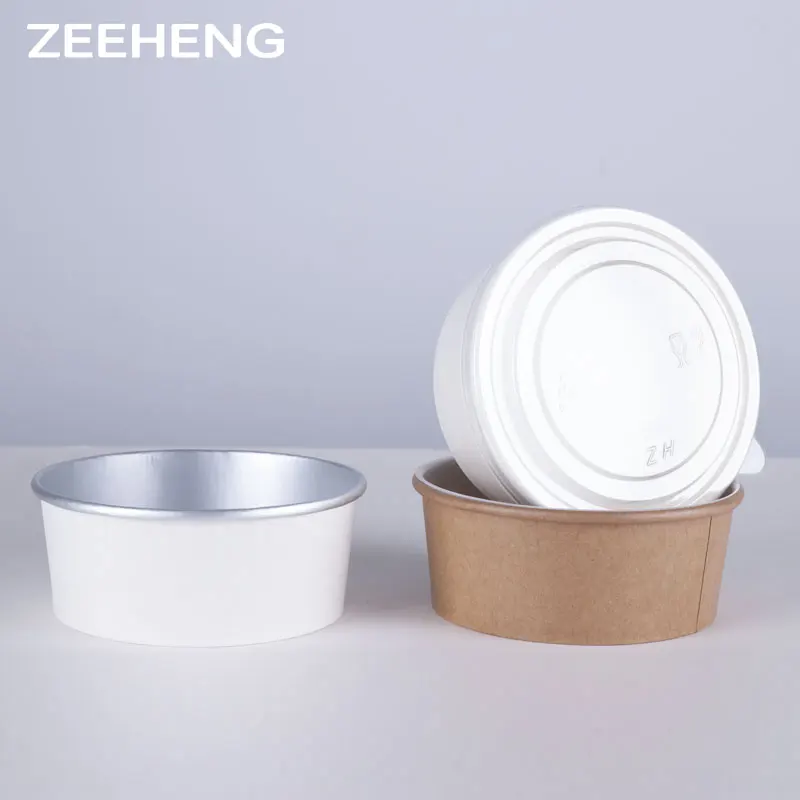 Биоразлагаемые Пищевые маслостойкие бумажные миски для супа Zeeheng 32