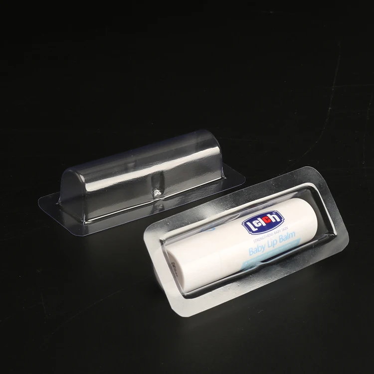 Изготовленные на заказ прозрачные скользящие блистерные пластиковые карты прозрачная упаковка ПЭТ ПВХ помада бальзам для губ блистер