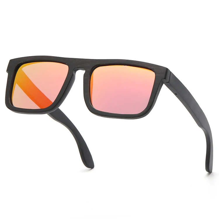 High Quality Anti-Glare Custom Logo Gafas De Madera Skateboard Wooden Mirror Wooden Sunglasses Sun Glass