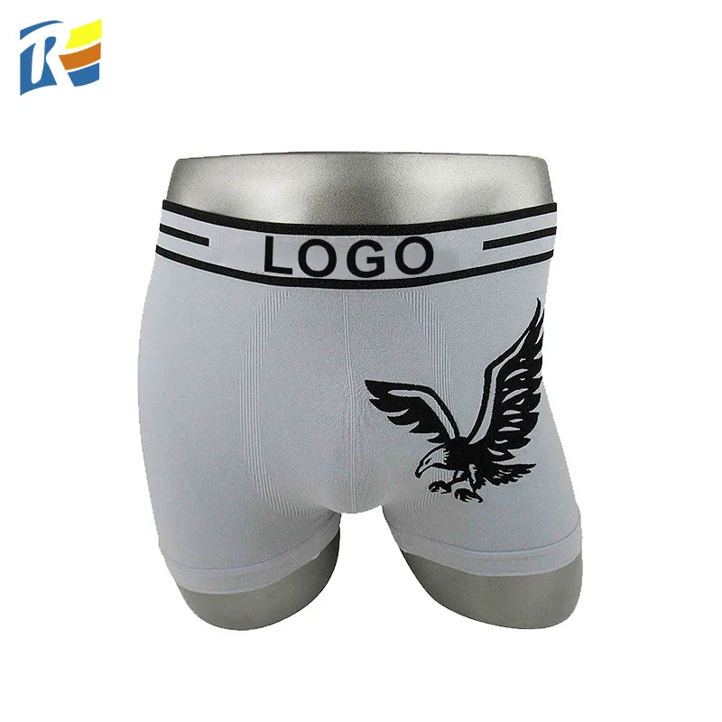 
Eagle Pattern Mens Boxer Briefs Seamless Knitting Hawk Nylon Mens Underwear Falcon Men Pack Short Legs 