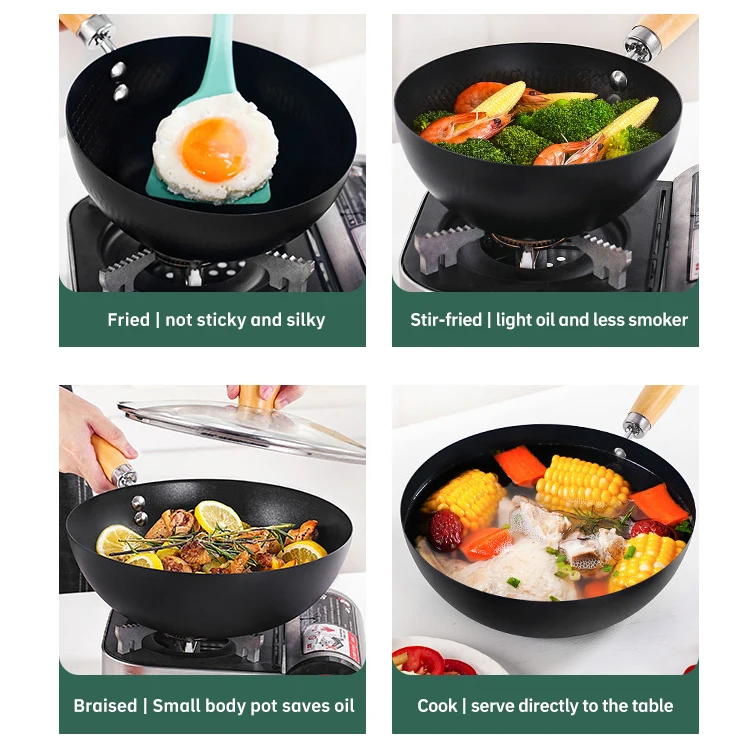 Factory Direct Kitchen Multi Size Saucepan Milk Boiling Pot Cookware Non Stick Iron Saucepans With Glass Lid