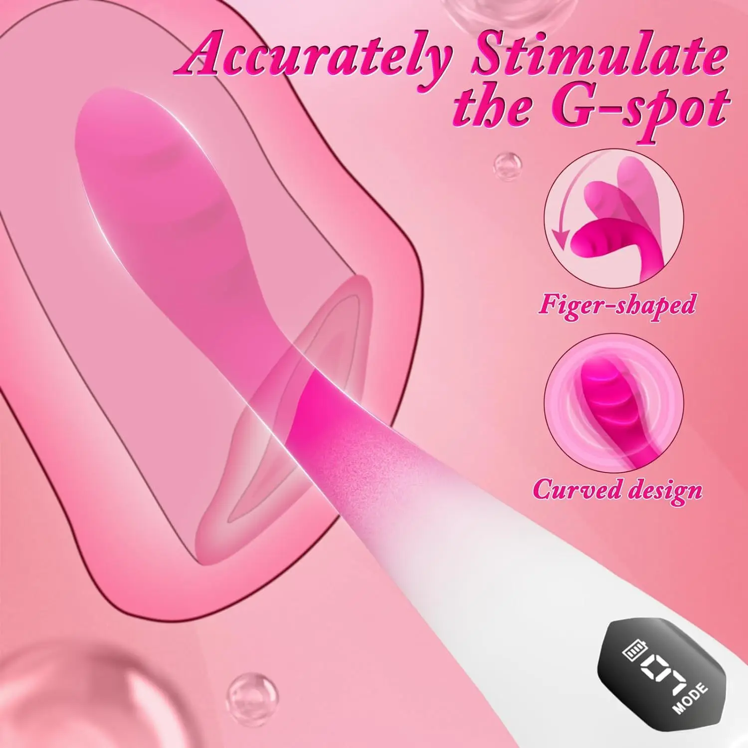 Adult Toys Female with LCD Screen Clitoral Stimulator Penis Masturbation Massage Silicone Sex Toys G-Spot Vibrator for Women