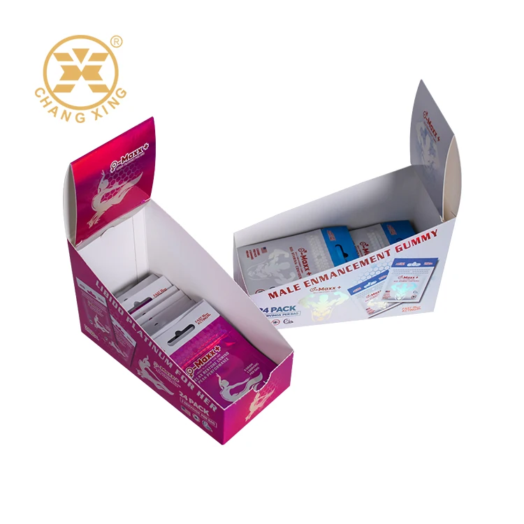 Custom Logo Tear Away Shelf Ready Paper Box Cardboard Retail Product Tear Off PDQ Counter Display Box Packaging for Retail