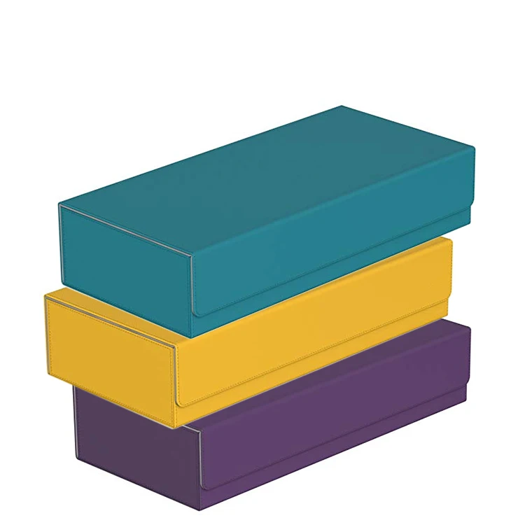 Custom Hot Sale Indoor Game Leather Poker Chips Jetton Box Custom Dominoes Box Poker Chips Box Chip Cases