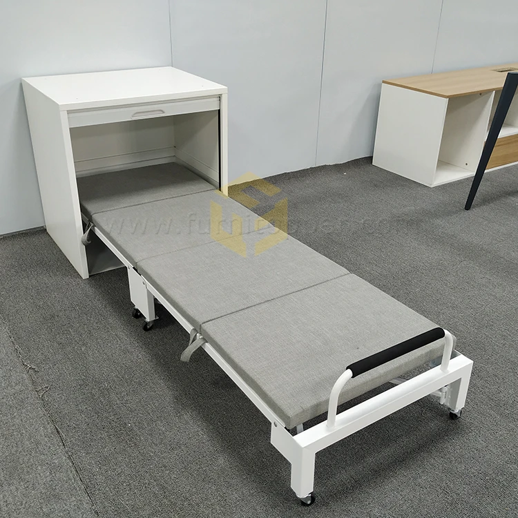 Office Steel Folding Bed Single Portable Nursery School Lunch Break Bed Cabinet Hospital Escort Bed
