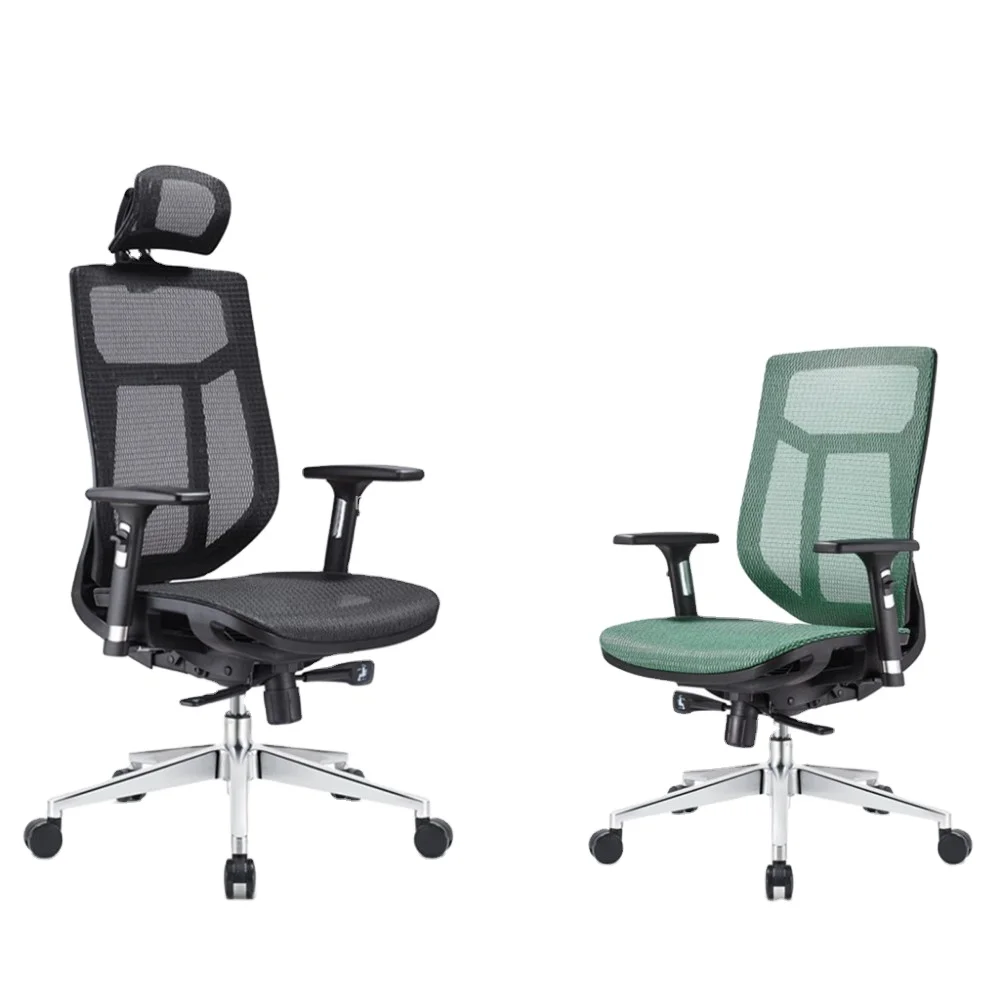 Popular new design comfortable mesh office chair with chrome metal base