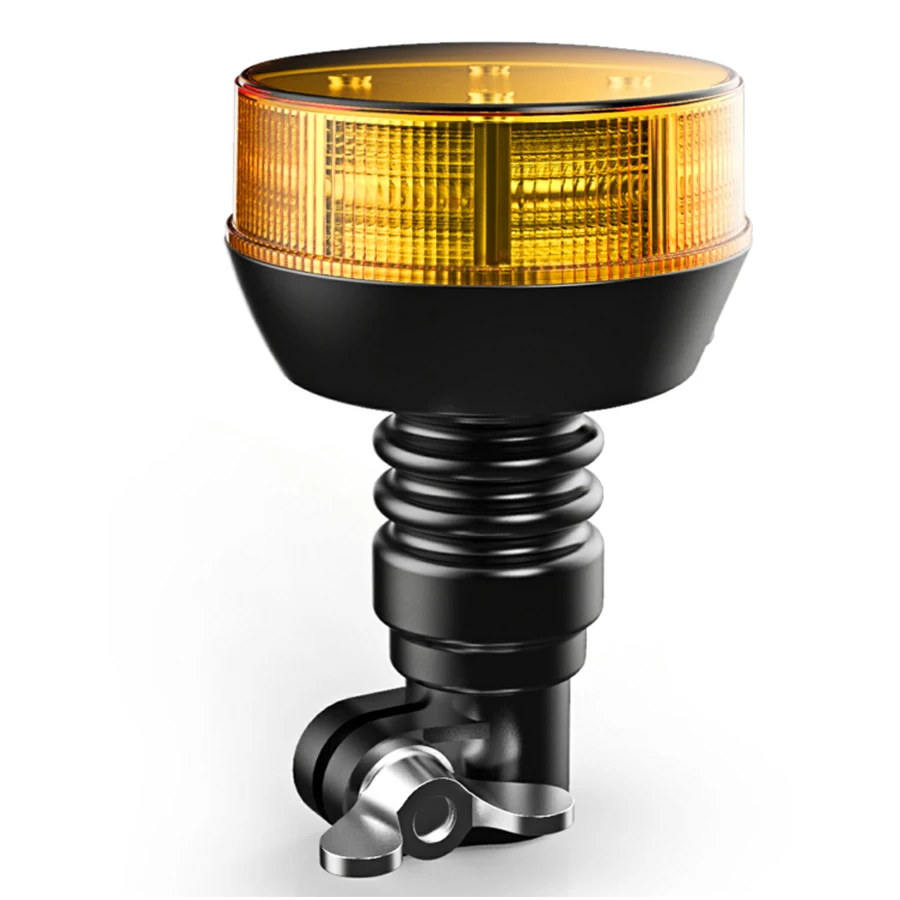 High Intensity 32 LED Rotating Amber Flash Beacon Warning Strobe Light For Car Heavy Duty Tractor Forklift 12V24V