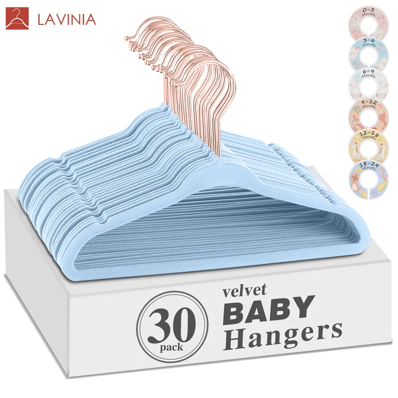 Lavinia низкая цена на заказ классические современные детские вешалки пластиковые бархатные Нескользящие
