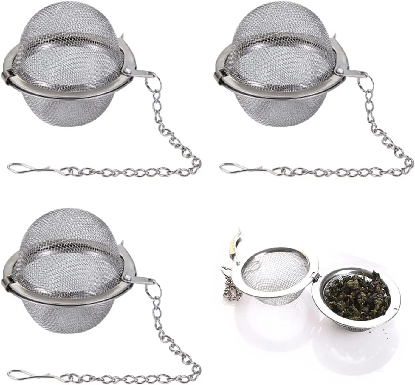 Tea Flavoring Herbal Spices Seasonings Premium 304 Stainless Steel Tea Infusers for Loose Tea