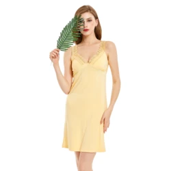 Customized Elegant nighty lace pajamas women night dress for sex