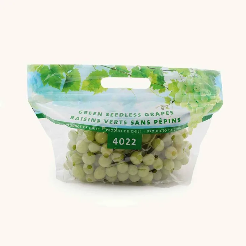 Anti Fog Customized Zipper fruit protection bag plastic clear bag with holes for fruit packing
