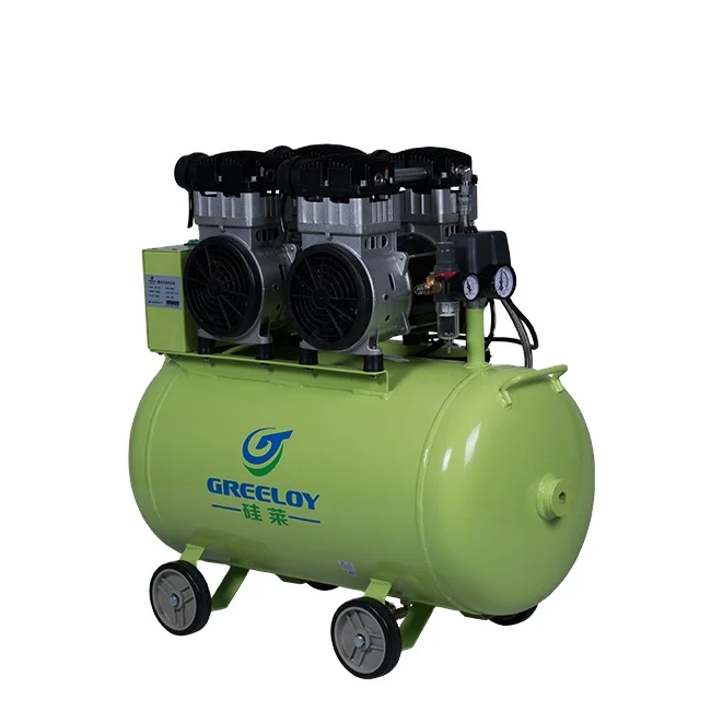 8bar 3hp 100 liter double pump italy piston oilless air compressor