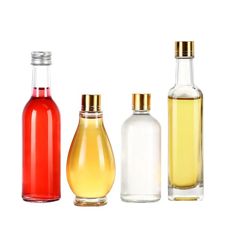 50ml Mini Liquor Whiskey Vodka Soda Spirits PET Bottle For Wine Juice With Plastic Cap