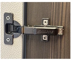 modern industrial style black wood grain floor to celling smart kitchen cabinet with handles