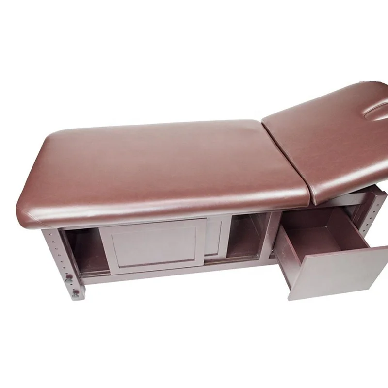 Beauty salon furniture wooden thai spa bed massage table for facial