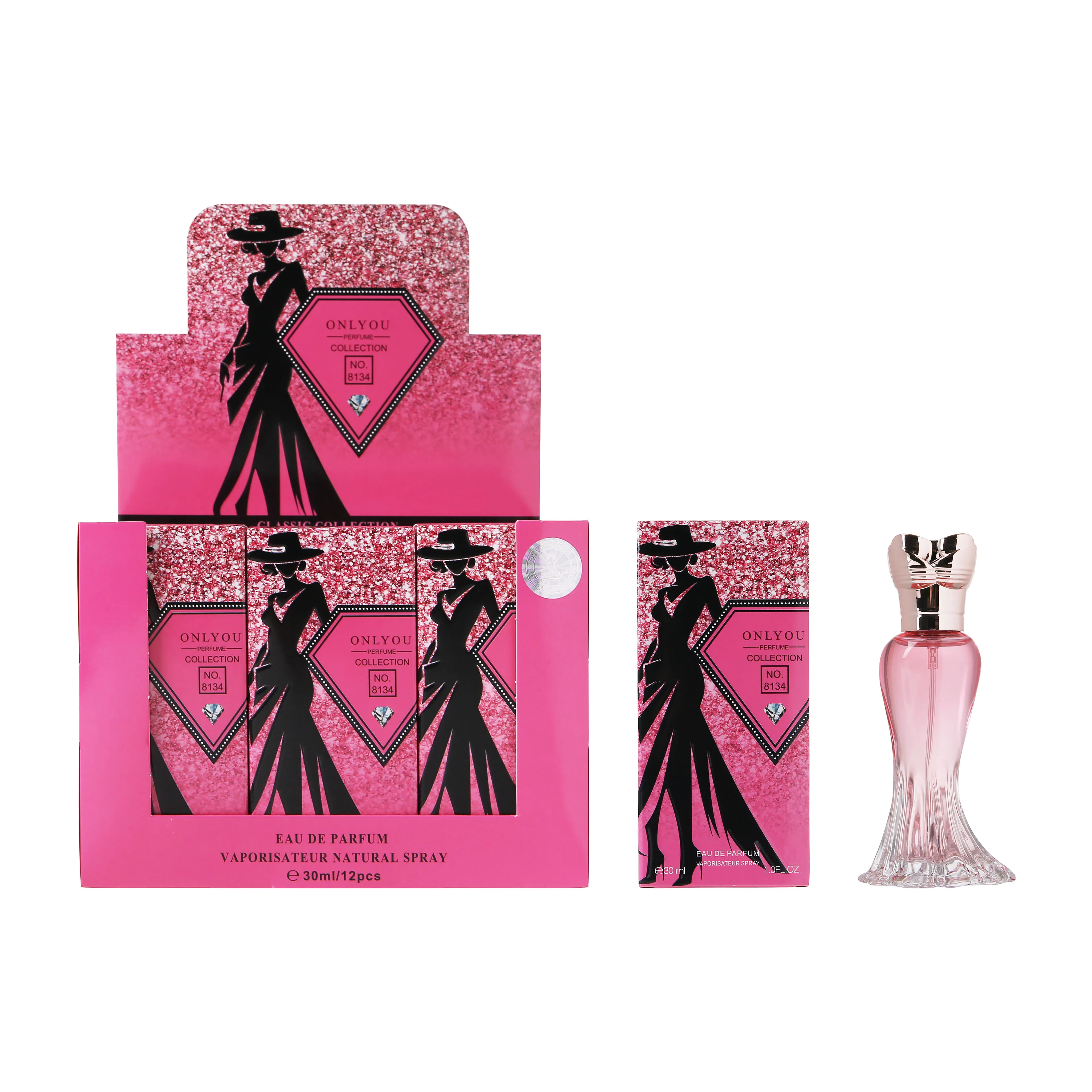 OLU830-122 30ml onlyou collection 12pcs display box mini eau de parfum vaporisateur natural spray rose fragrance for woman