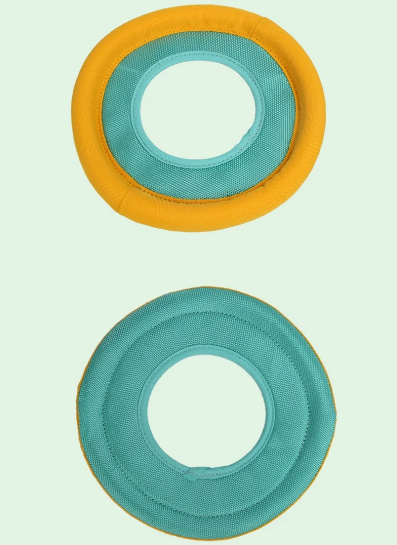 Hot selling in stock outdoor indoor  soft plush bite resistant  Frisbee interactive rubber pet toy dog toy