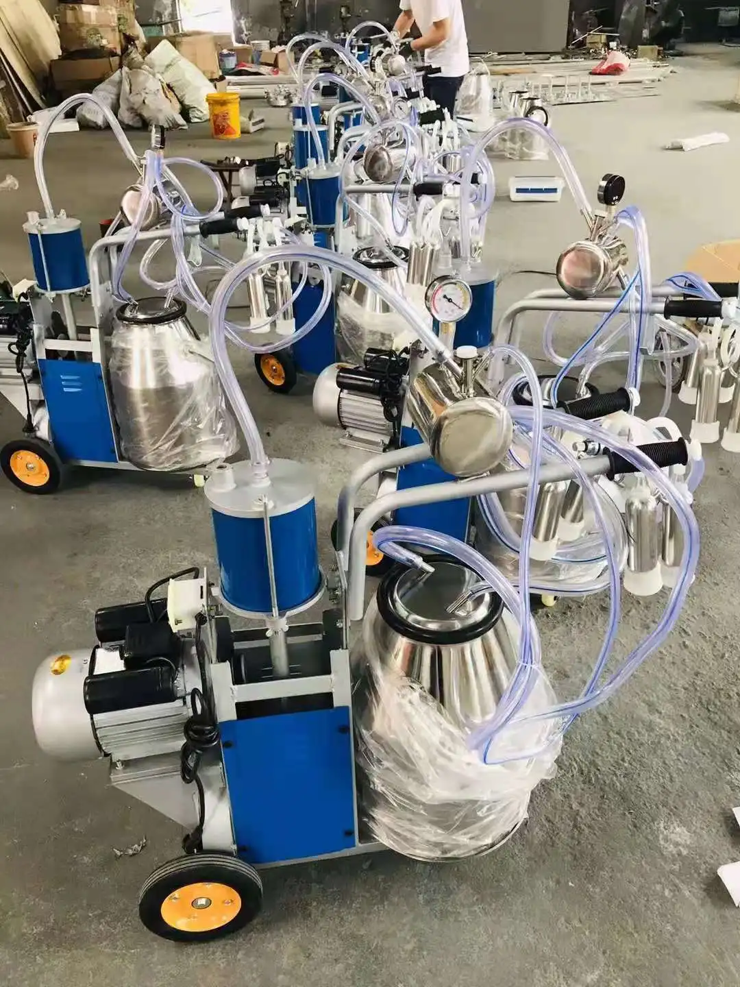 mobile single automatic cow milking machine with price