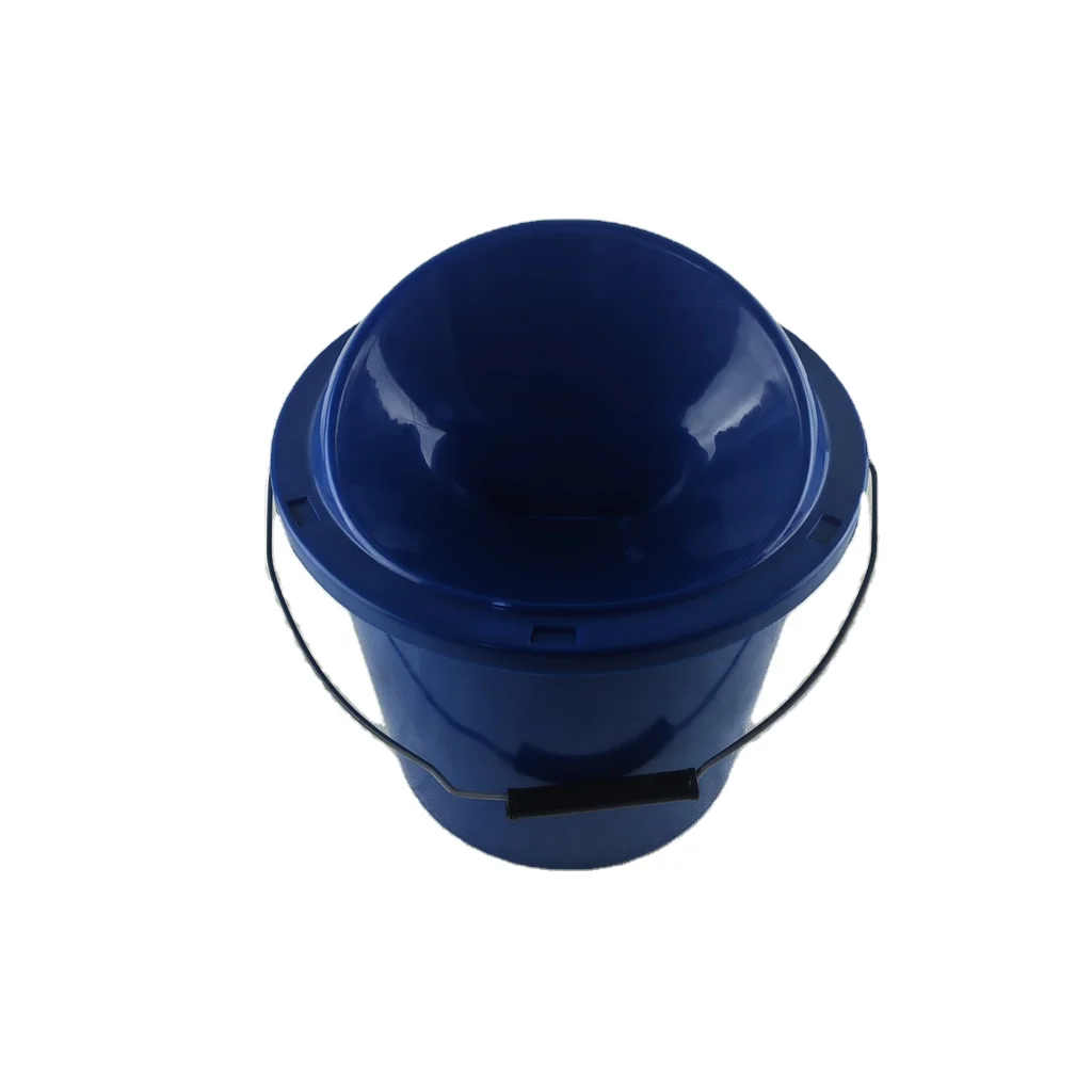Blue money-box, plastic bucket with lid and handle for charity fundraising advice and voting mail storage and collection