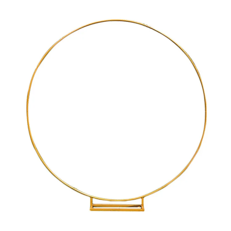 Wedding Arch Round Backdrop Stand Metal Circle Balloons Arch Support Kit with Foot Bow Flowers Frame