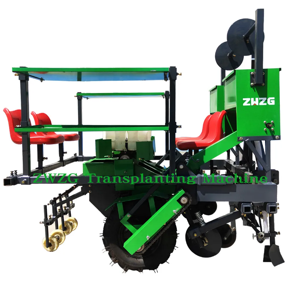 2ZBX-4A tractor-drawn vegetable seedling transplanter cabbages planting machine for farm machinery