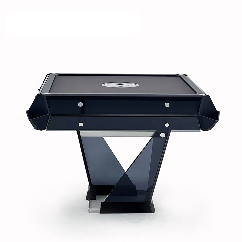 Customizable Black Glass Automatic Mahjong Machine Premium Game Table for Mahjong Players