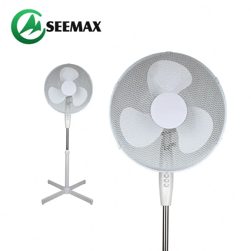 Новый 16 дюймов Ac 110V Осциллирующий с регулировкой по высоте, в винтажном стиле, напольный вентилятор