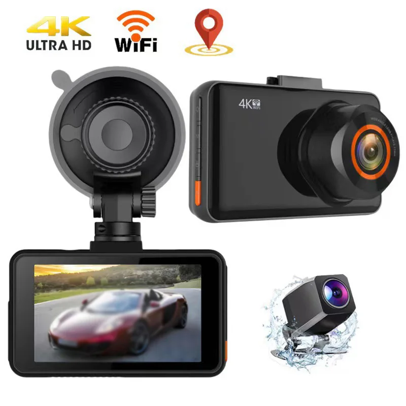 Hot Sale New Cross-Border 4k High-Definition Driving Wifi Track Dual-Lens Recorder Car Black Box