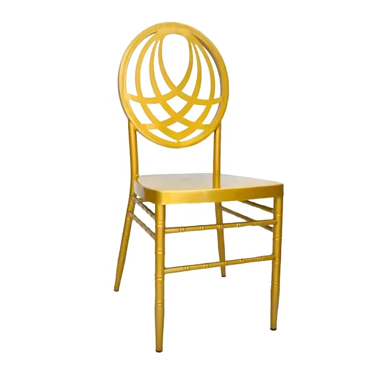 Wholesale Customized Gold Iron Globe Back Flowers Wedding Hotel Rental Chairs